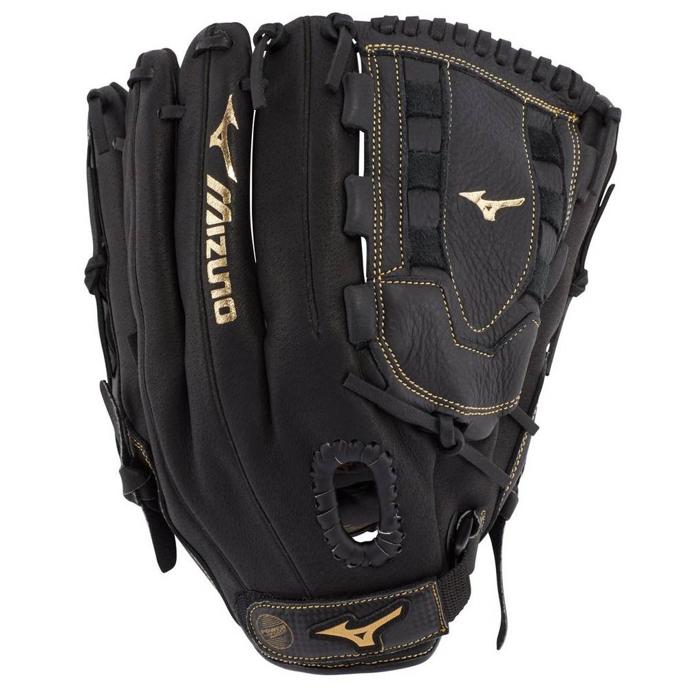 Guanti Mizuno Premier Series Slowpitch 12.5" Uomo - Nere/Oro - 73689-YXJG